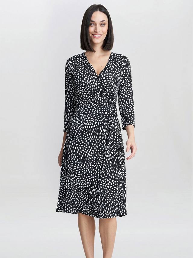 

Платье с запахом от камиллы Gina Bacconi, цвет Black/Offwhite
