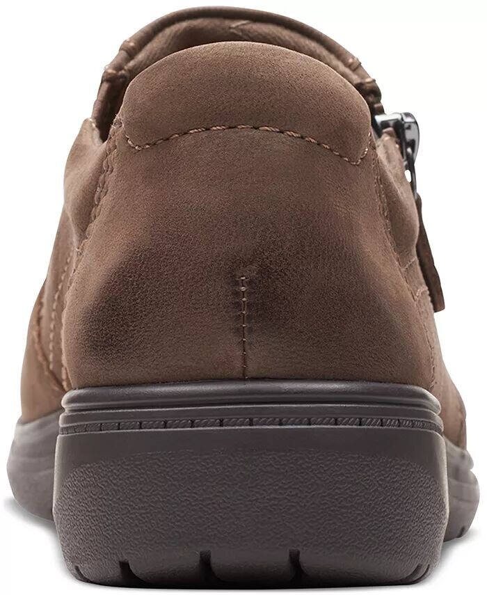 Женские туфли Carleigh Ray с закругленным носком и боковой молнией Clarks, бежевый — фото 3