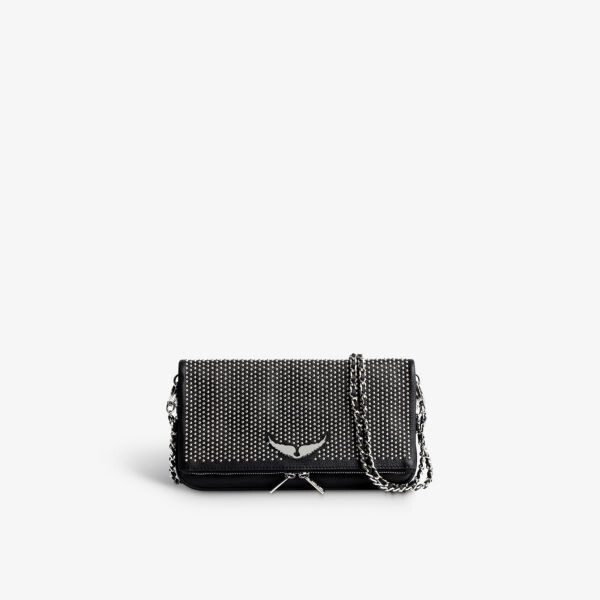 

Кожаный клатч Rock с заклепками Zadig&Voltaire, цвет noir