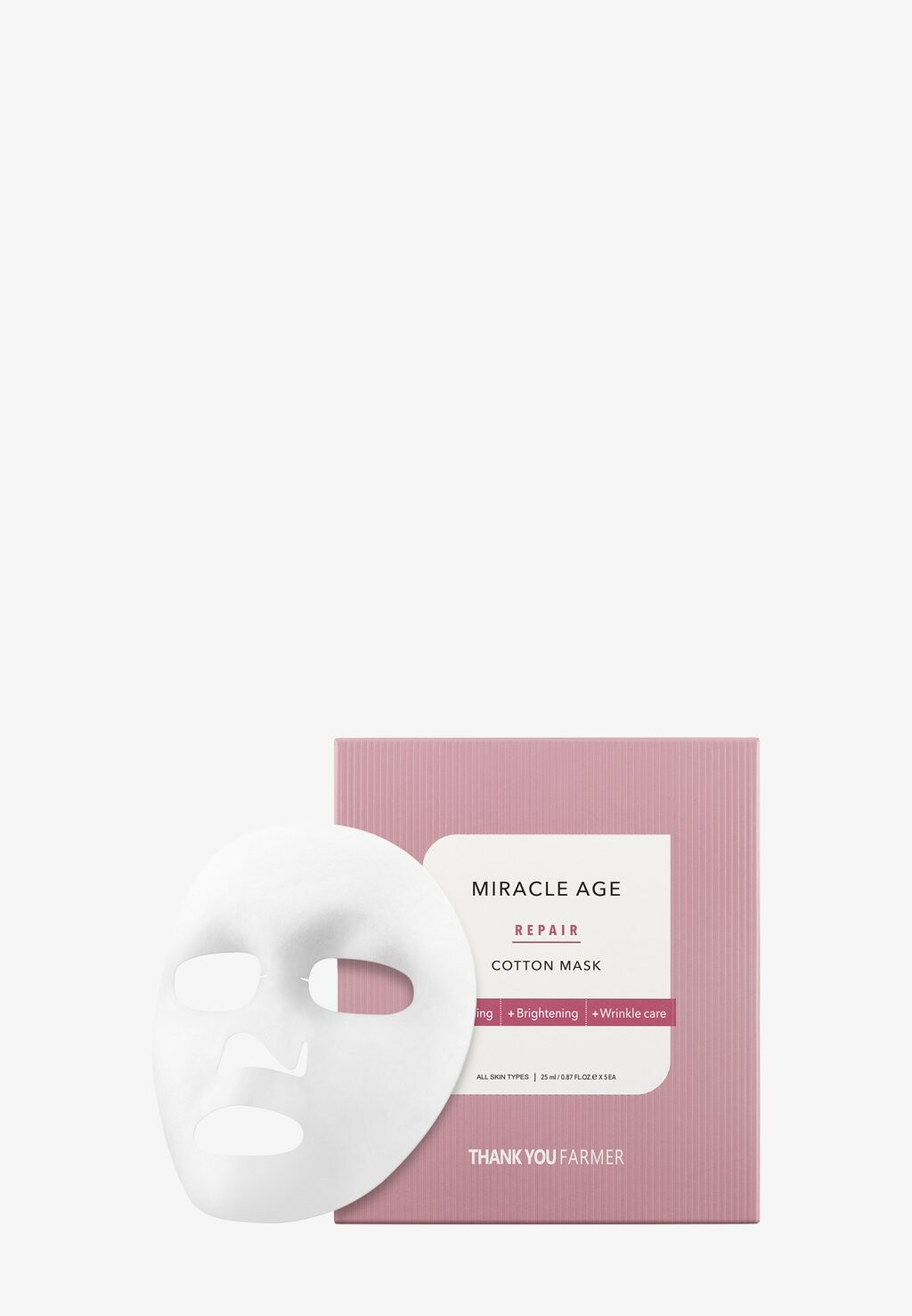 

Маска для лица Miracle Age Repair Cotton Mask X5 Thank You Farmer, черный