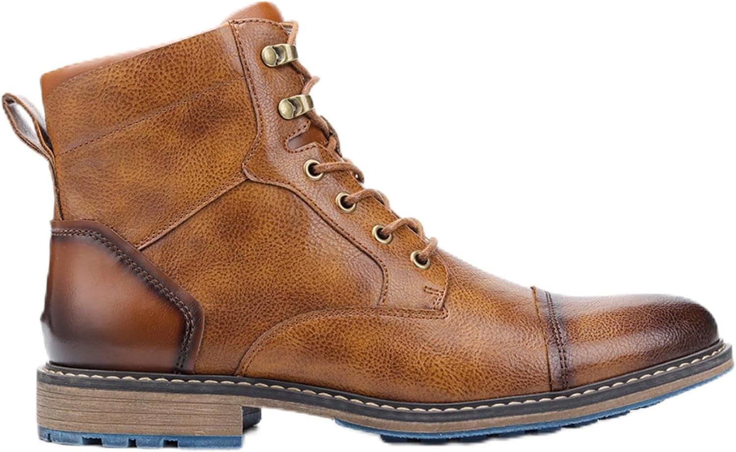 

Мужские кожаные мотоциклетные ботинки, повседневный боевой стиль, обувь на слипоне с противоскользящей шнуровкой, кожаные ручной работы, челси на плоской подошве, подходят для езды на велосипеде, вечеринок и деловых мероприятий Houdbdol, светло-...