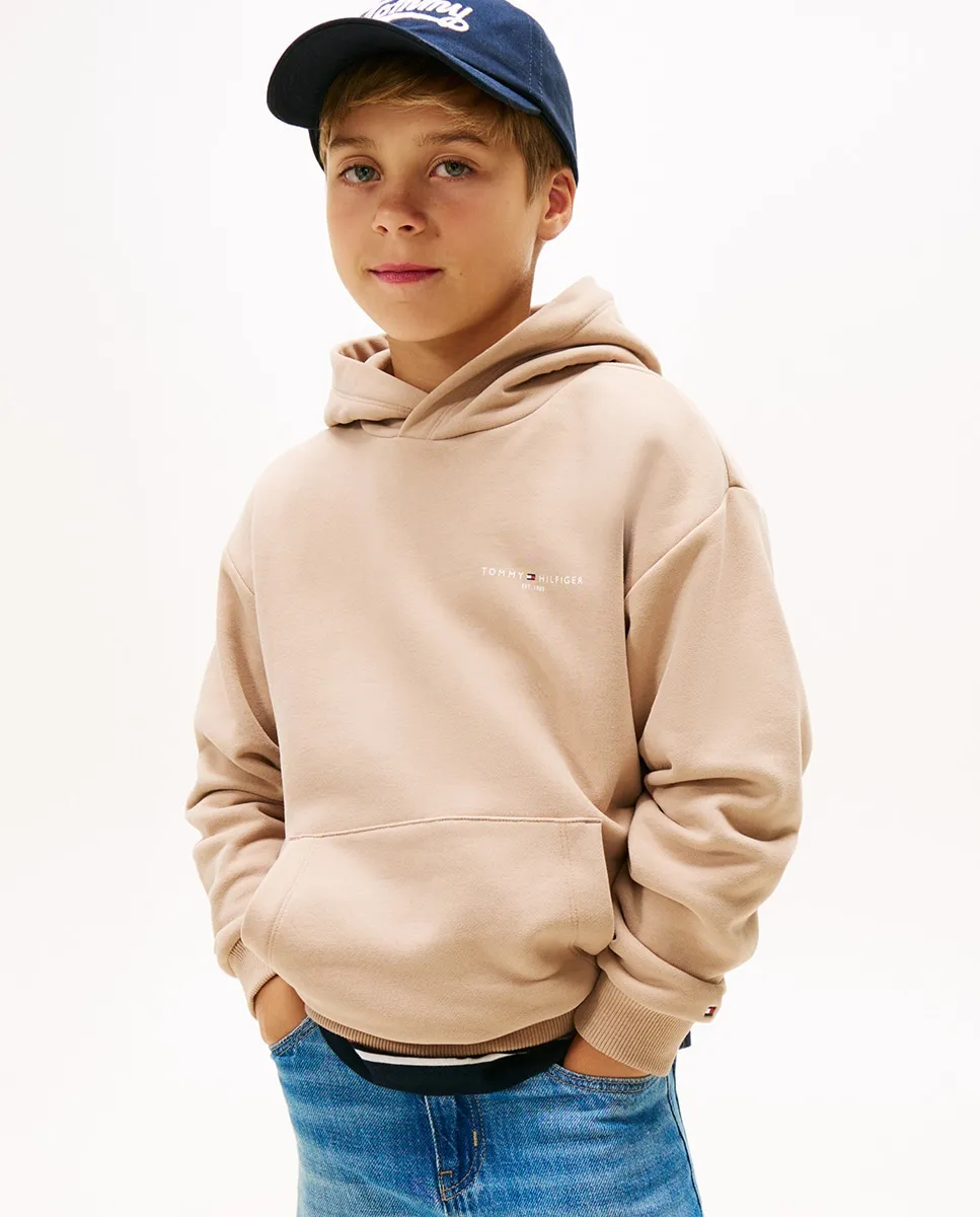 

Толстовка с капюшоном и логотипом Corp для мальчика Tommy Hilfiger, коричневый