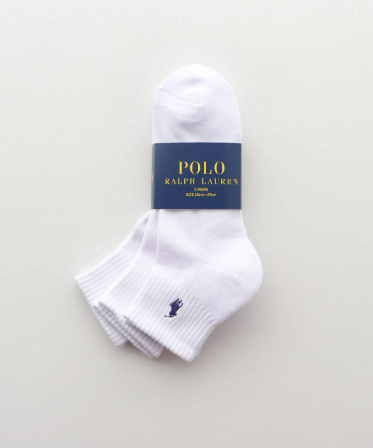 Носки 3 пары Polo Ralph Lauren, хлопок, короткие, жёлтые — фото 2
