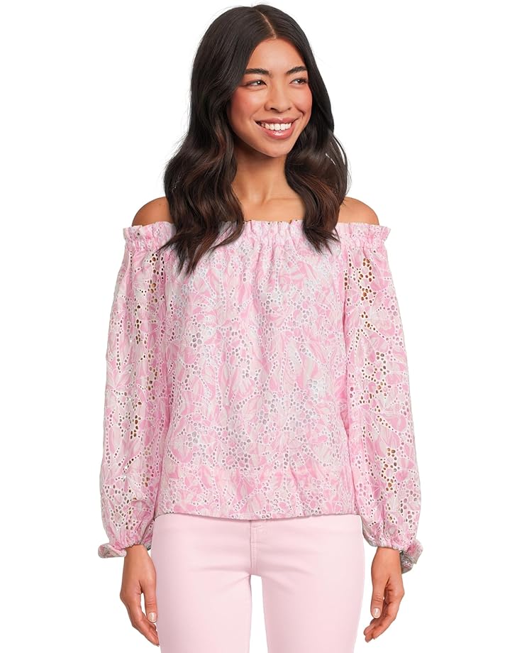 

Лонгслив Lilly Pulitzer Jamielynn Long, цвет Rousseau Pink Tulip To Tango