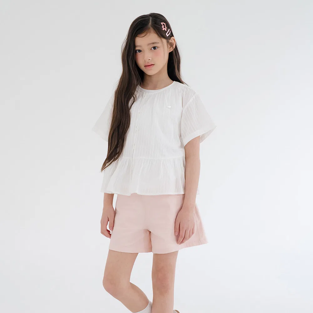 Детские летние твиловые шорты Sculpt Line розового цвета от Brettailor — фото 3