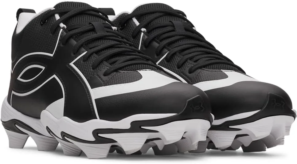 Бейсбольные бутсы Under Armour для мужчин Leadoff Icon Mid, черный — фото 2