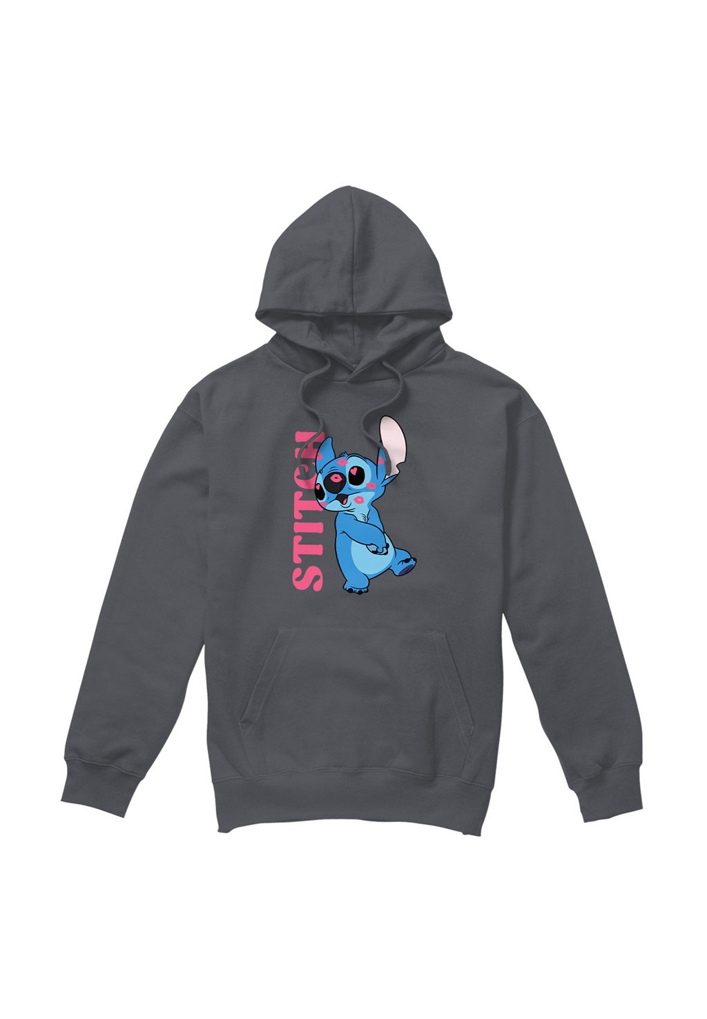 

Толстовка с капюшоном LILO AND STITCH COVERED IN KISSES PRINT Disney, антрацит