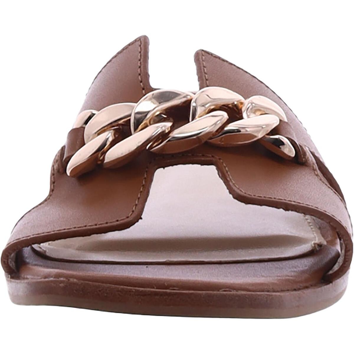 

Женские кожаные шлепанцы Harkin с цепочкой Steve Madden, цвет Cognac Leather
