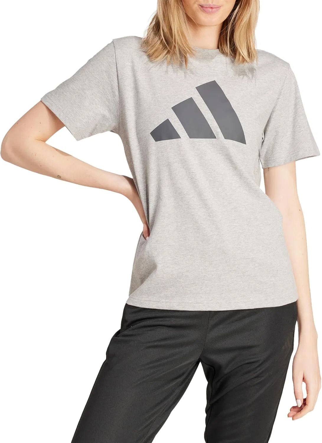 Футболка с коротким рукавом adidas PWR 3 Graphic Tee, Medium Grey Heather — фото 3