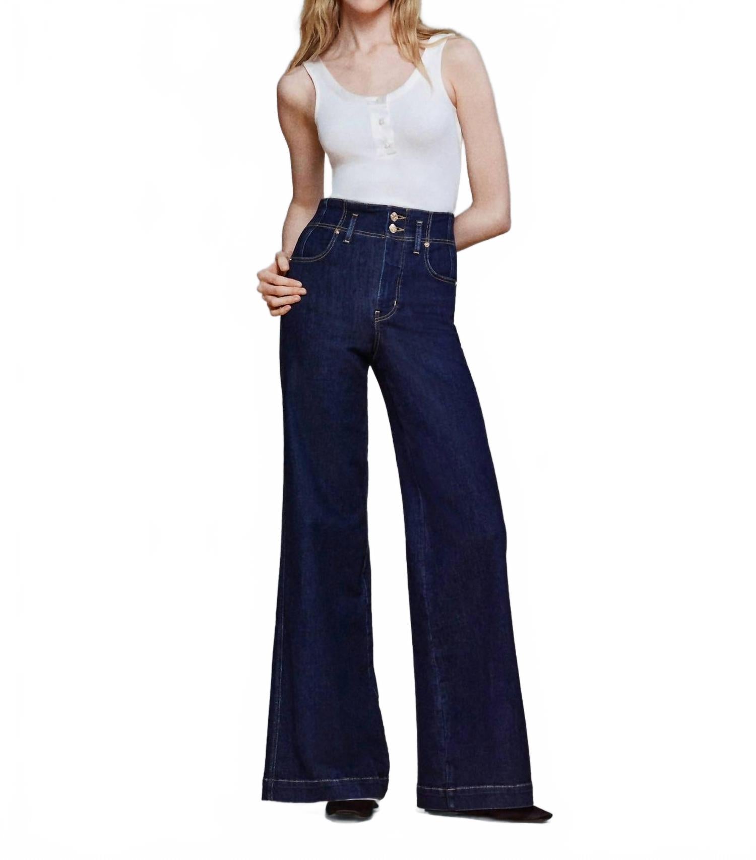 

Широкие брюки со швами в стиле ринз FRAME, Rinse