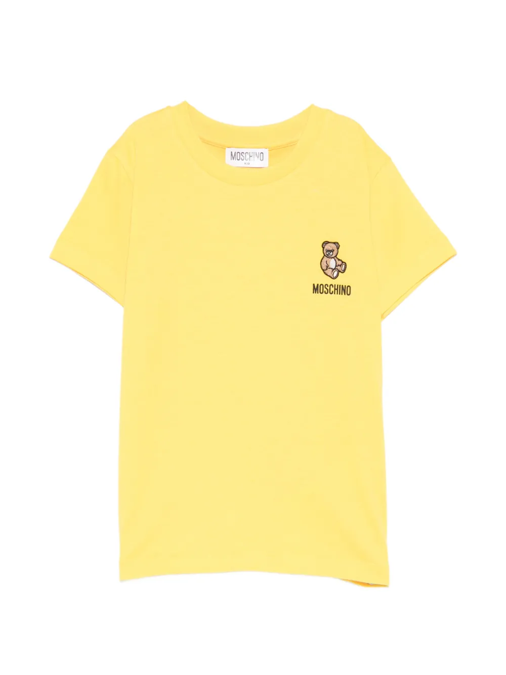 

Футболка с вышивкой Moschino Kids, желтый