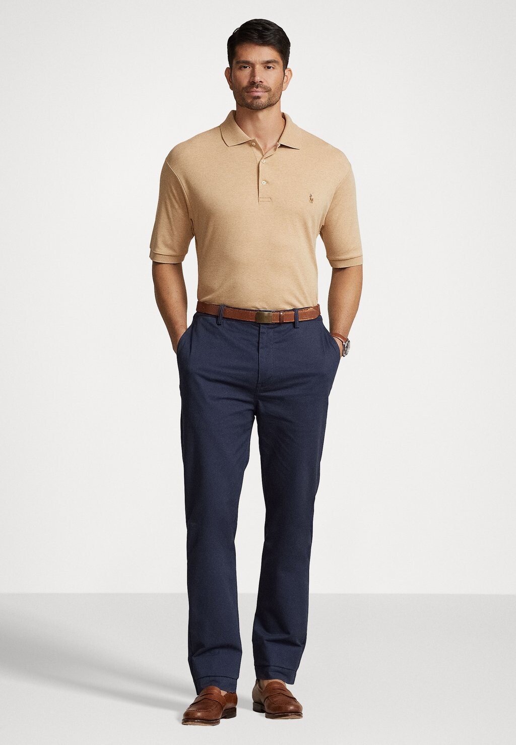 Поло КОРОТКИЙ РУКАВ Polo Ralph Lauren Big & Tall, классический вересковый цвет — фото 2