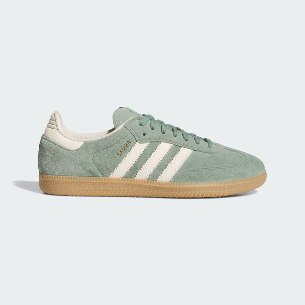

Кроссовки Adidas Samba ADV Shoes, цвет Silver Green/Wonder White/Gold Metallic