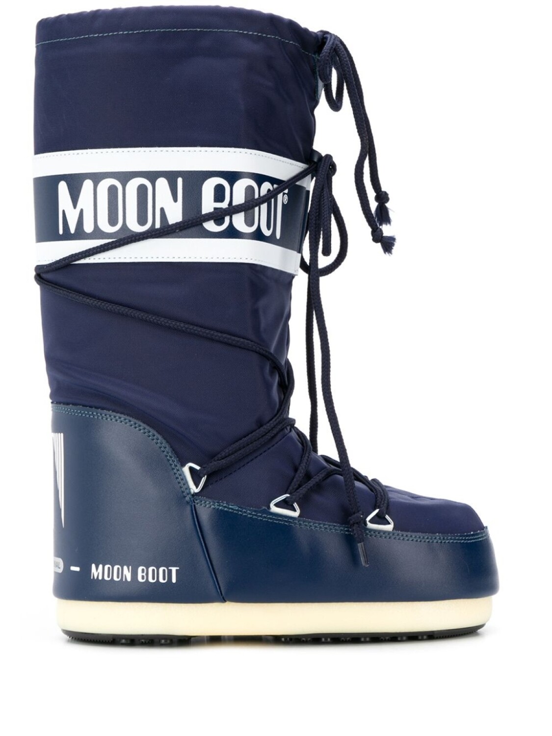 

Moon Boot дутые сапоги с кулиской и логотипом, синий