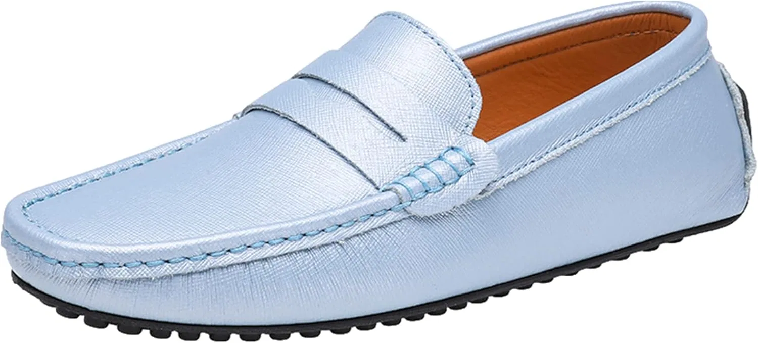 Лоферы мужские из натуральной кожи, Lightblue Zentavi