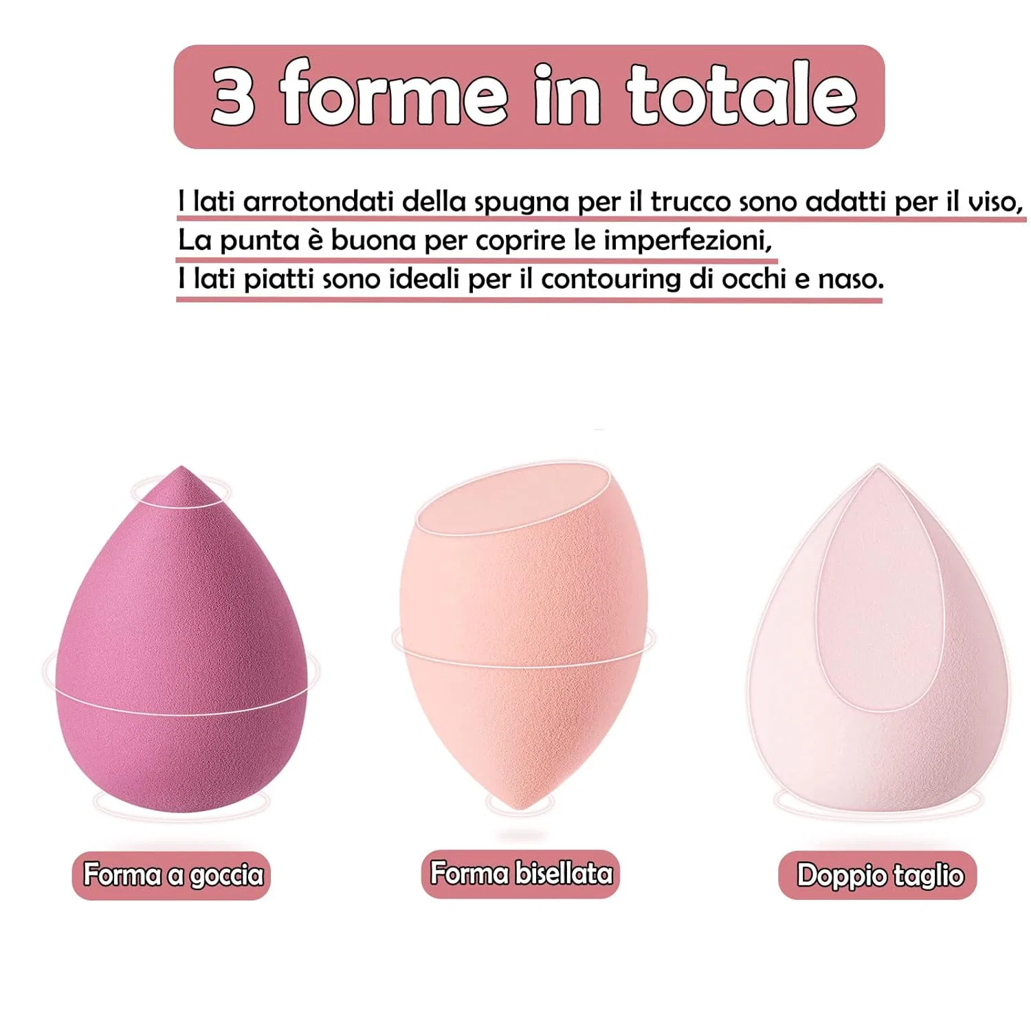 Набор из 4 спонжей для макияжа от Beauty Blender Wenrenmk — фото 4