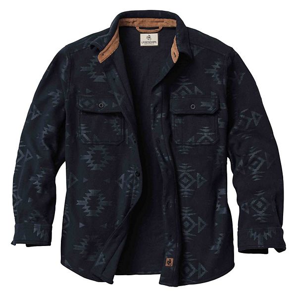 

Мужская флисовая рубашка heavyweight navigator Legendary Whitetails, Navy Embossed