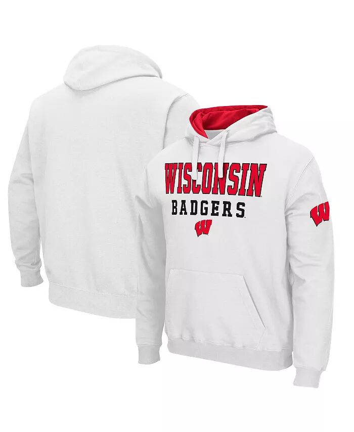 

Мужская толстовка с капюшоном Wisconsin Badgers Sunrise Colosseum, белый