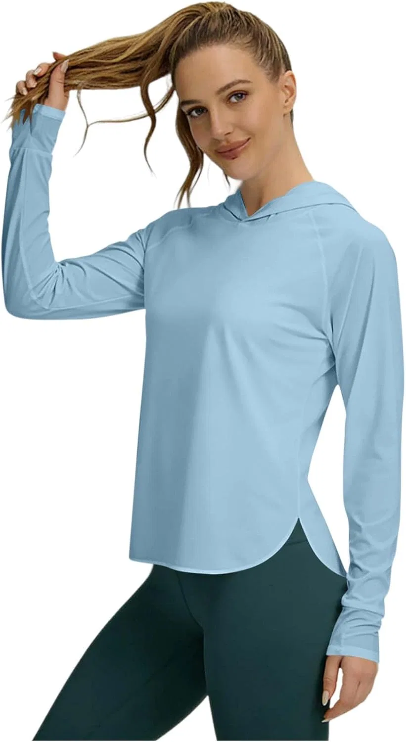 Женская худи с защитой UPF 50+ Light Blue — фото 2