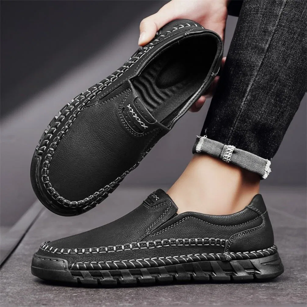 Лоферы кожаные Mens Loafers, 5899 Black Adornosbt — фото 2