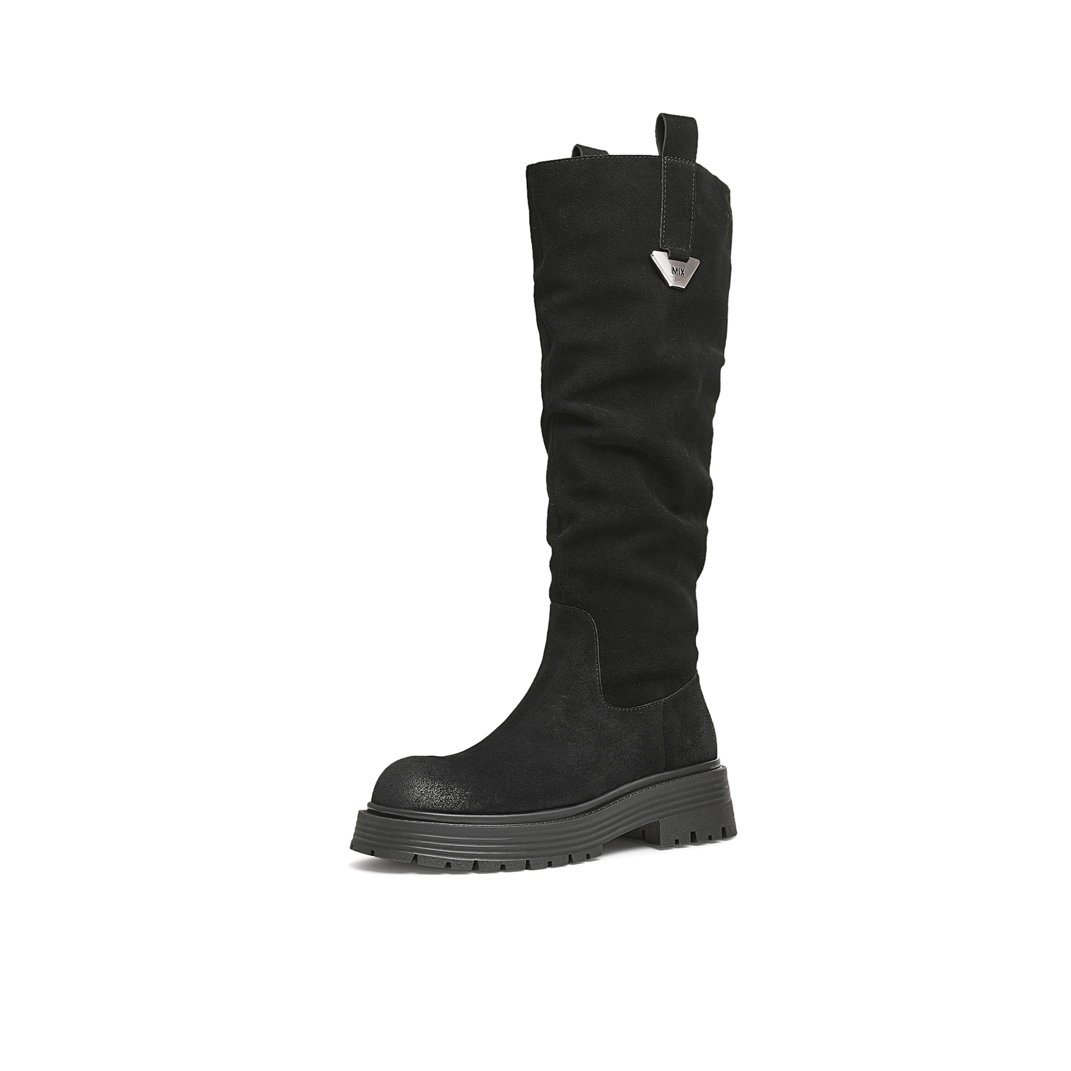 Teenmix Высокие сапоги женские — черные (на флисовой подкладке), цвет Black (Fleece-Lined) — фото 2