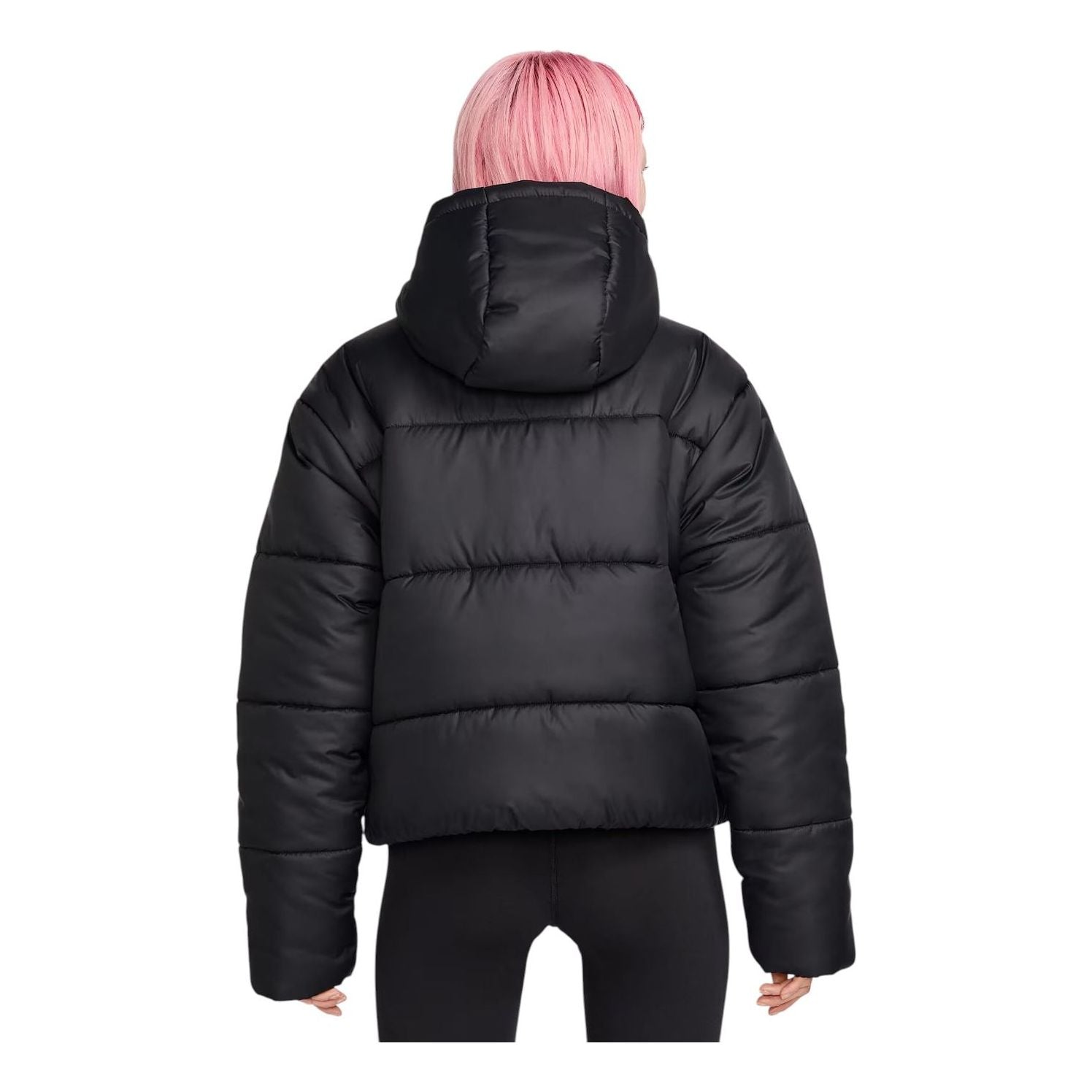 (WMNS) Nike Therma-FIT Loose Hooded Classic Puffer 'Black' — фото 2