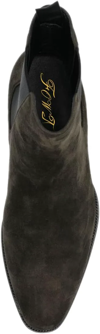 

Мужские модные ботинки FOWT с круглым носком, низким широким каблуком, эластичные ботинки до щиколотки, повседневные ботинки Челси, размер 4-16 US, оливковый