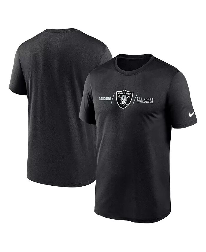 

Мужская черная горизонтальная футболка Las Vegas Raiders Lockup Legend Nike