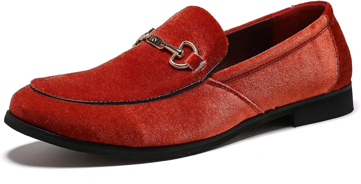 

Мужские роскошные бархатные лоферы LCQL, замшевые лоферы без шнурков, домашние тапочки, большие размеры 7-13, оранжевый