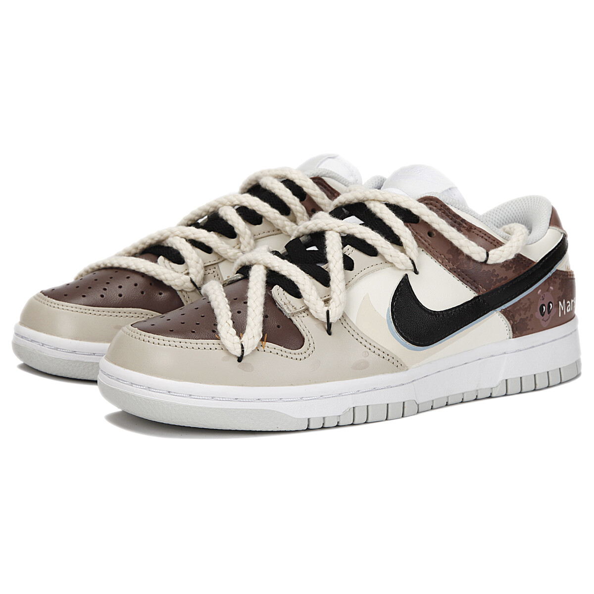 

Кроссовки Nike Dunk Skateboarding Shoes Women's Low-top Beige/brown, коричневый