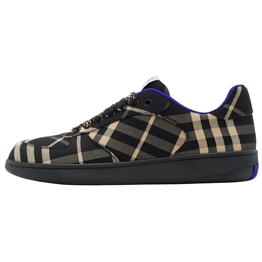 Burberry Низкие женские скейтерские кеды черные Black