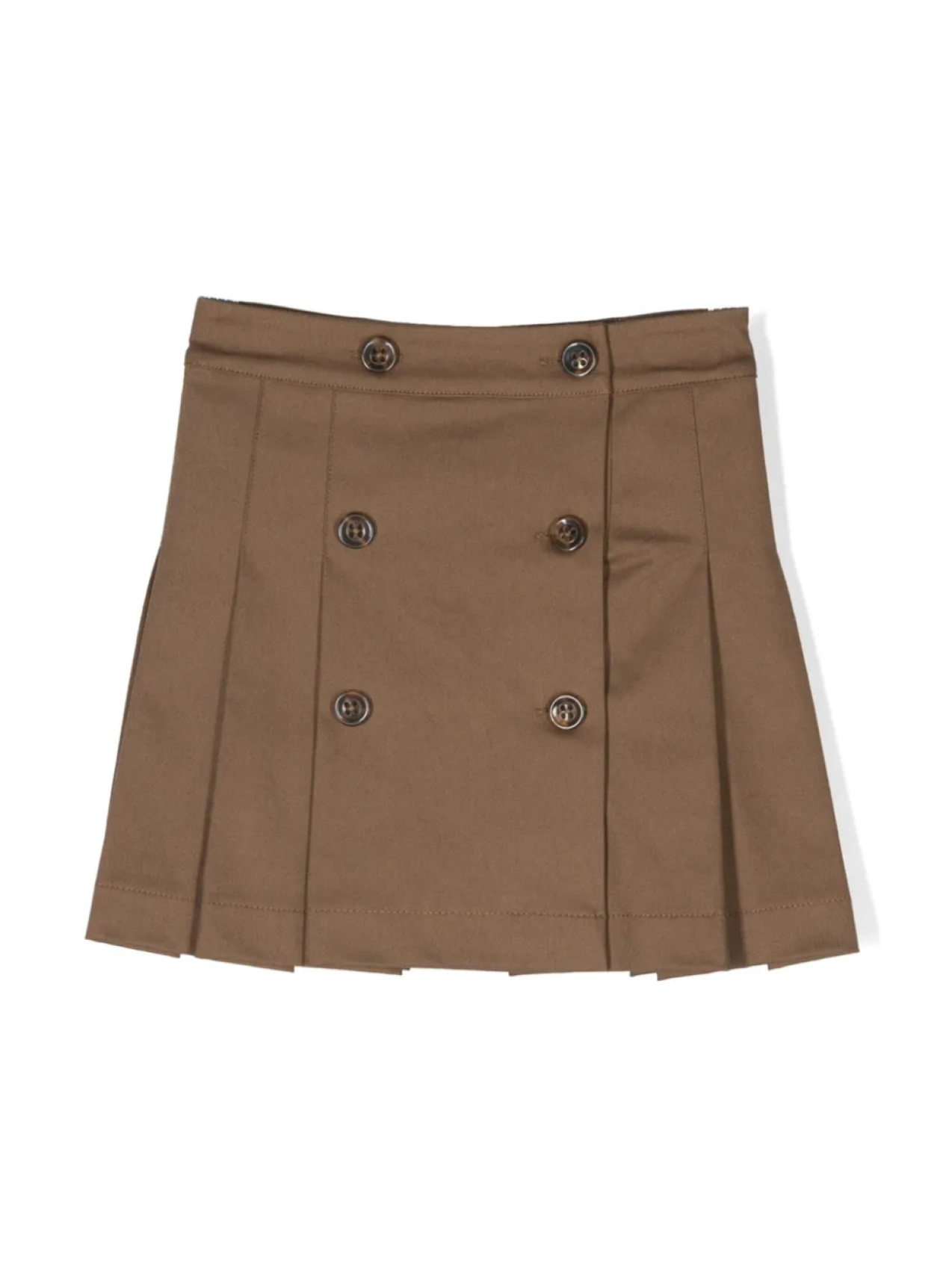 

Юбка со складками и логотипом Fendi Kids, коричневый