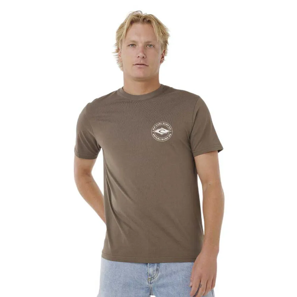 

Футболка с коротким рукавом Rip Curl Staple, коричневый