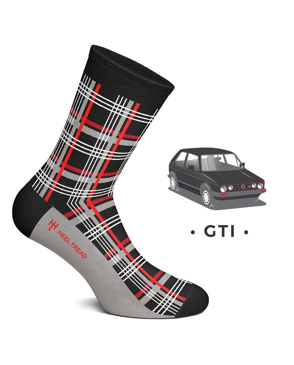 

Короткие мужские носки GTI серого цвета Heel Tread, красный