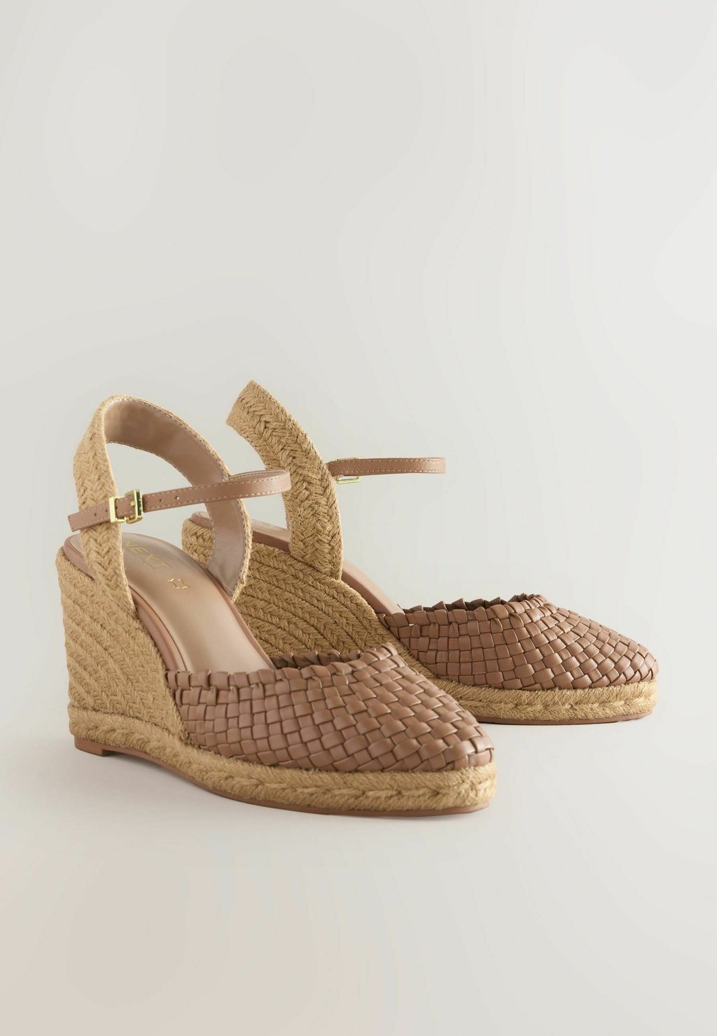 Эспадрильи REGULAR FIT - FOREVER COMFORT ROUND TOE WEAVE DETAIL - Wedge sandals Next, коричневый — фото 4
