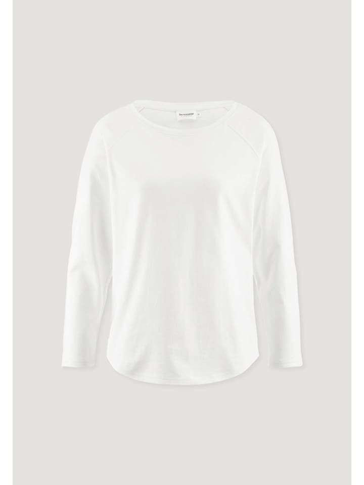 

Hessnatur Футболка с длинными рукавами свободного кроя натурального белого цвета