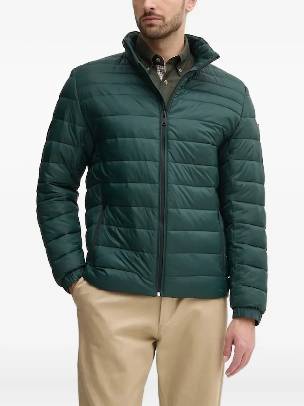 

Стеганая куртка на молнии BOSS, зеленый