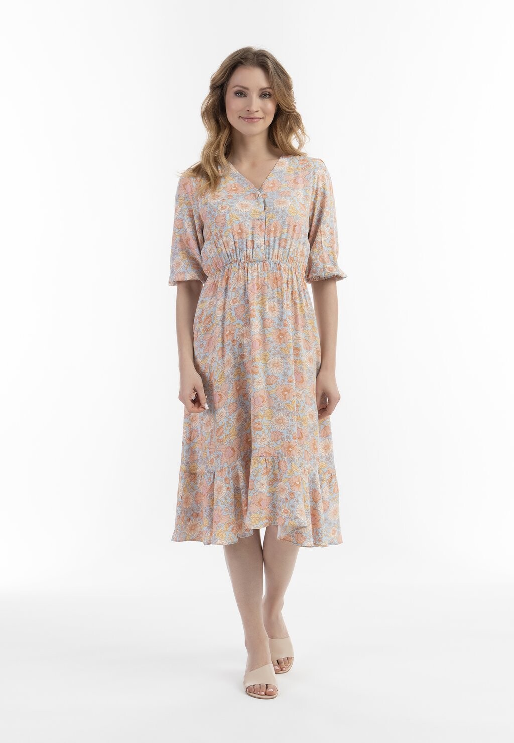 

Дневное платье MIDI MIT BLUMENPRINT usha, синий