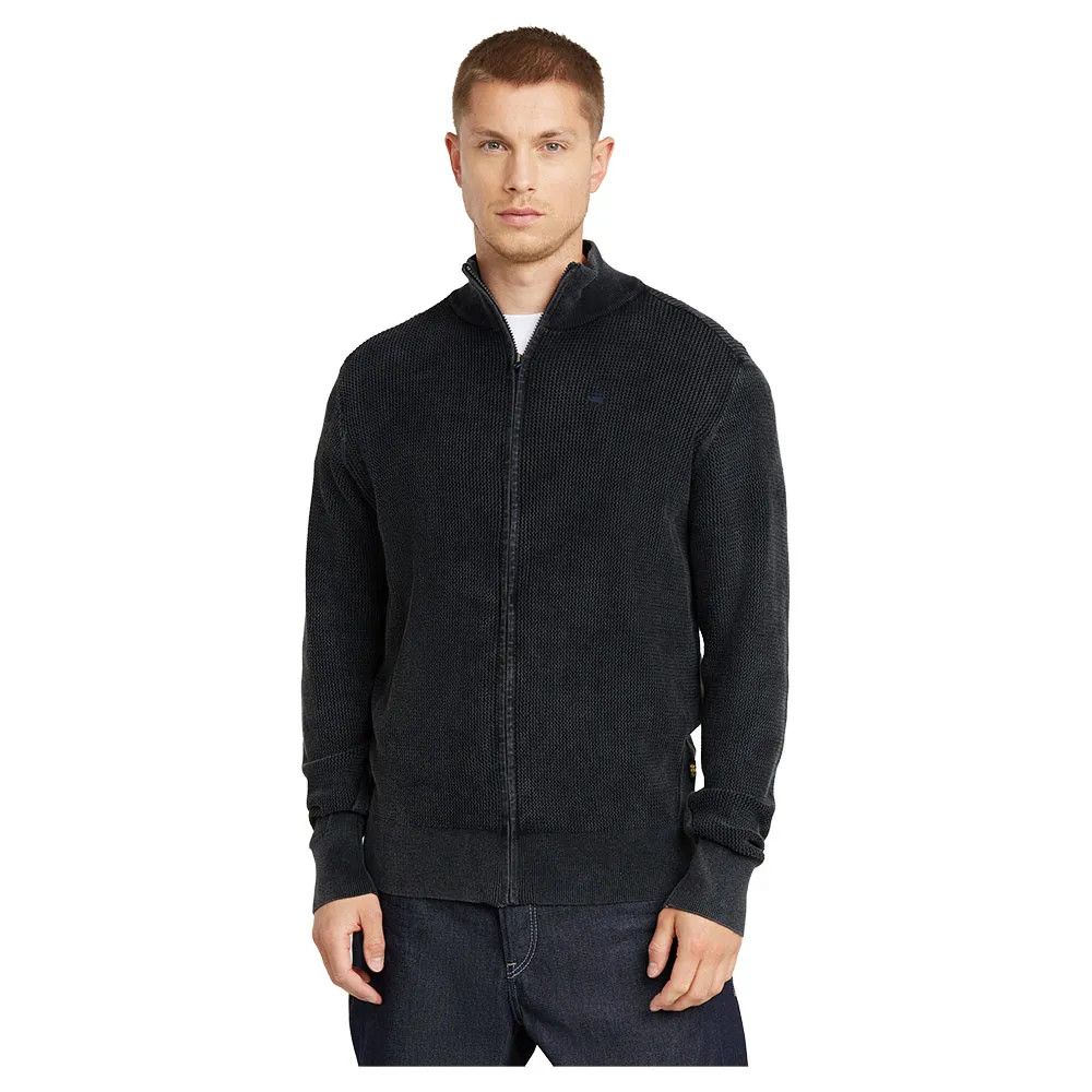 

Свитер G-Star Serrated full zip, черный