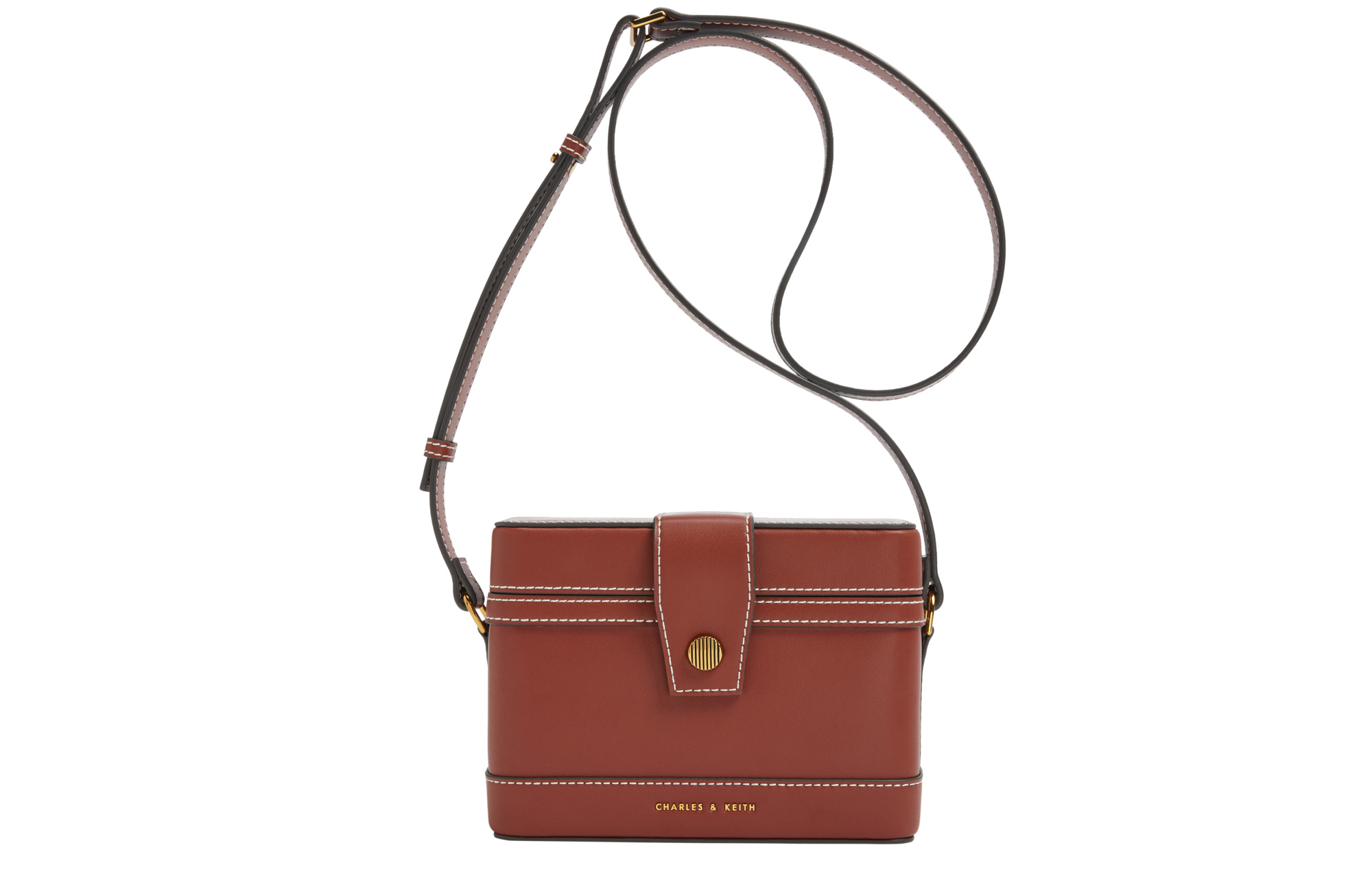 

Сумка-кроссбод малого размера PU Box Small Square, составной цвет/мока темный кофе/бежевый CHARLES&KEITH