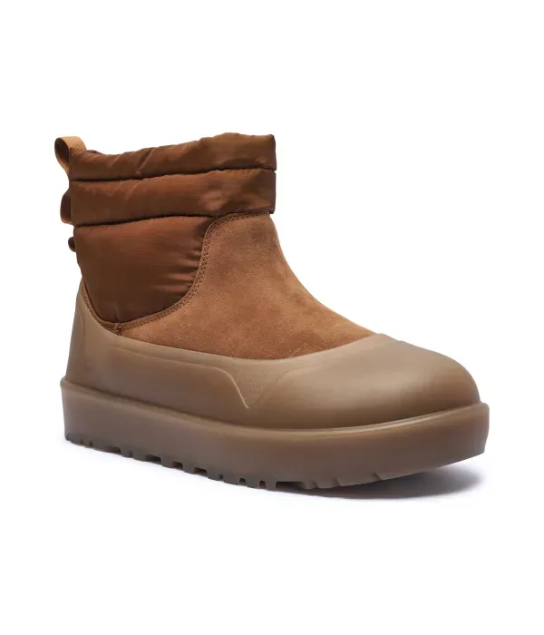 Классические мини-сапоги в стиле «мод» из кожи. Ugg, коричневый