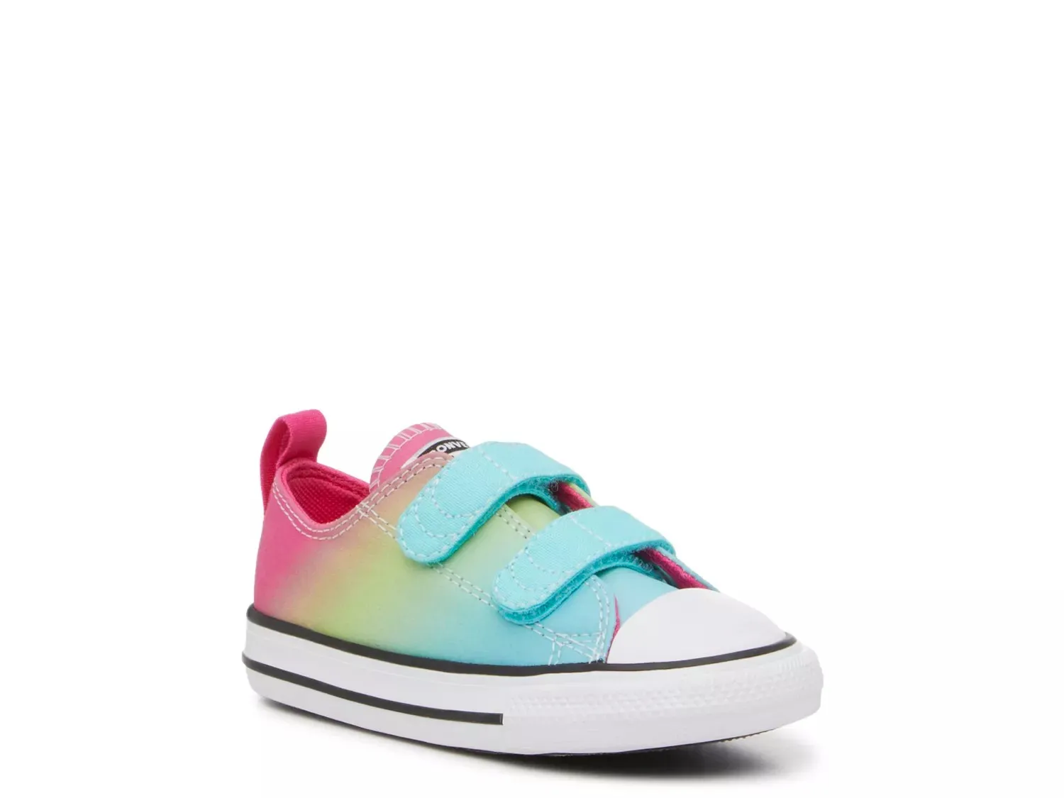 

Кеды Converse Chuck Taylor All-Star Hyper Bright Easy-On — детские, цвет Triple Cyan/Rainbow Ombre