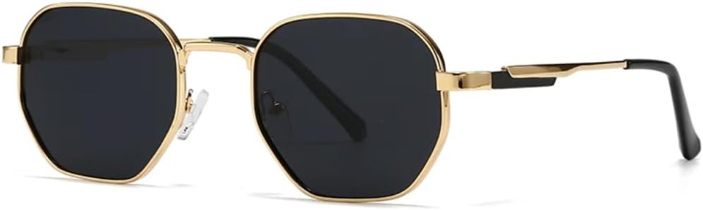 

Солнцезащитные очки с защитой UV400 | Круглая оправа, металлические петли, цветные линзы | Для женщин и мужчин, для занятий спортом на открытом воздухе и вождения DSVIGF, Gold