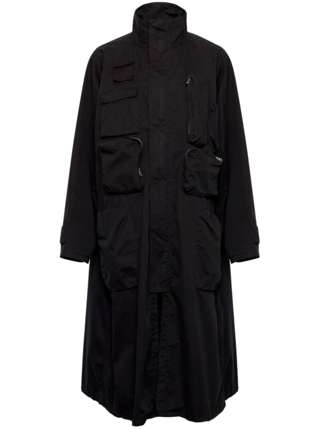 

MM6 Maison Margiela хлопковое пальто с карманами-карго, черный
