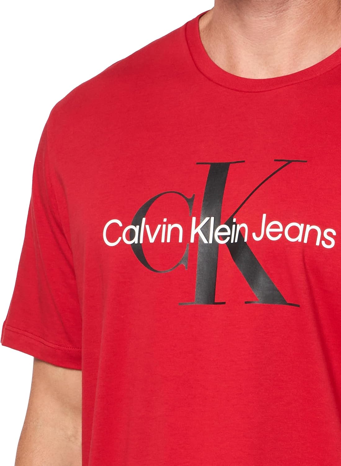 Футболка Calvin Klein Monogram Logo Crewneck, красный — фото 3