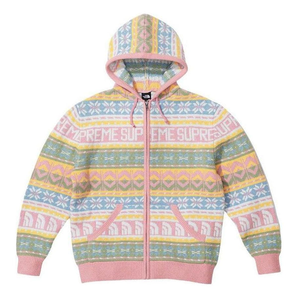

Толстовка x the north face zip up hooded sweater 'multi-color' Supreme, мультиколор
