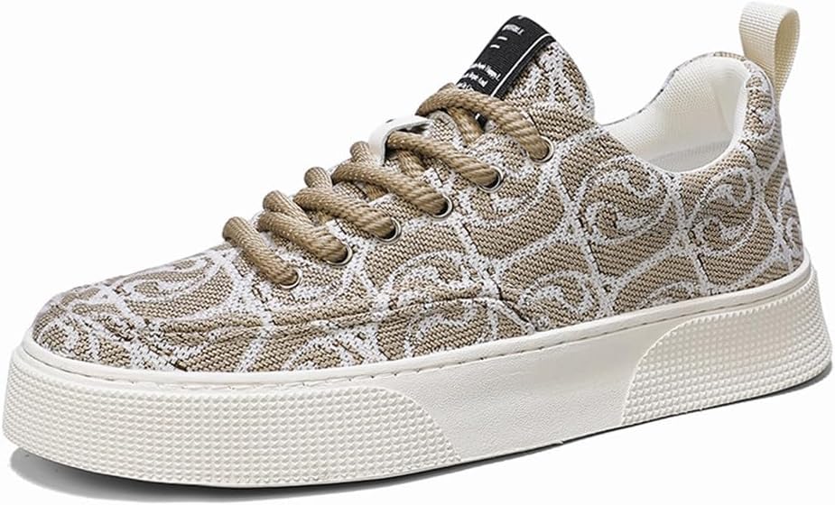 

Мужские кеды NCNDB с модным узором «Счастливая облачность», повседневные, на мягкой подошве, низкие спортивные кроссовки из холста, бежевый