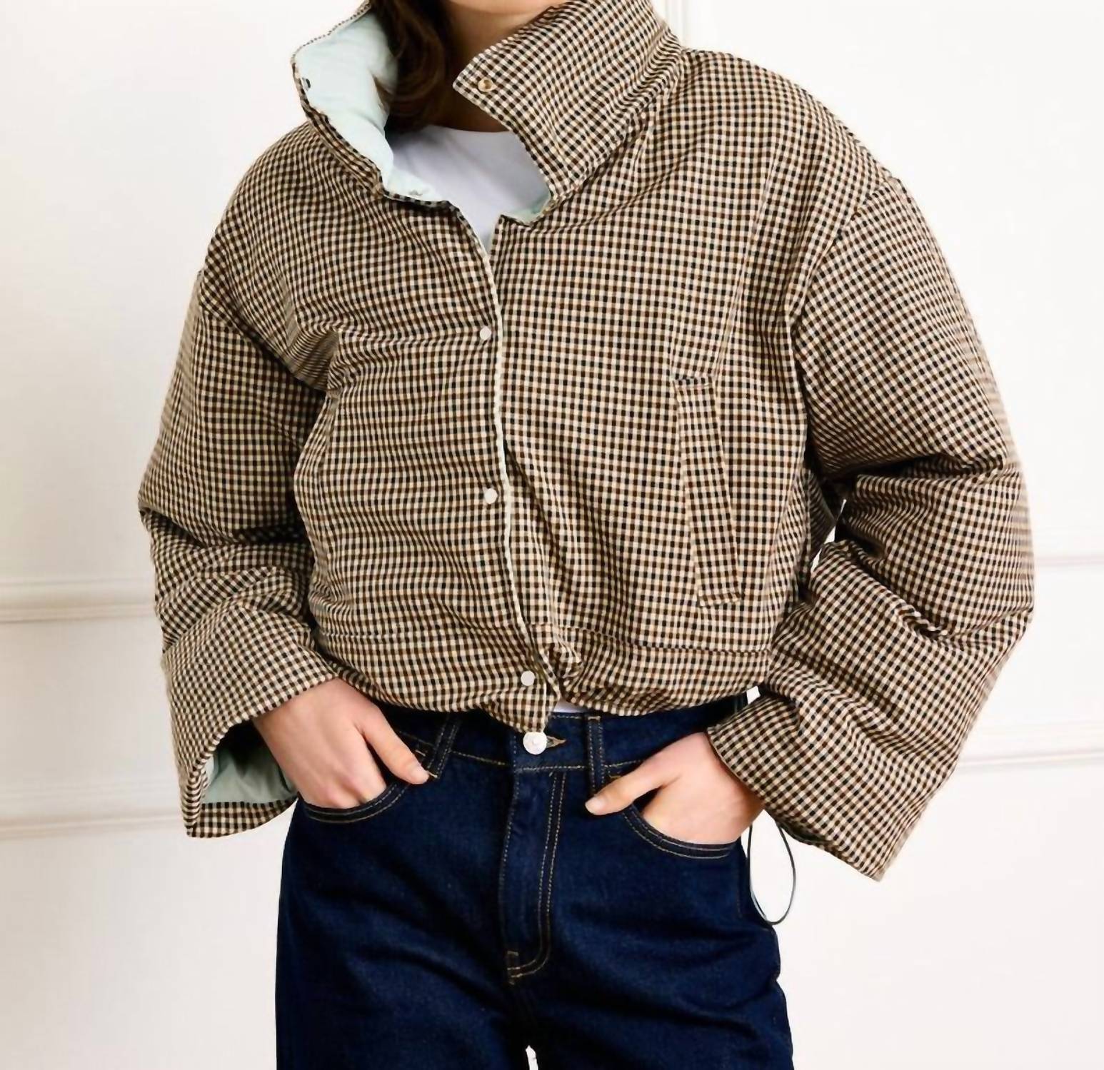 

Двусторонняя стеганая куртка Estelle светло-серого и светло-голубого цветов Line And Dot, светло-серый/светло-голубой