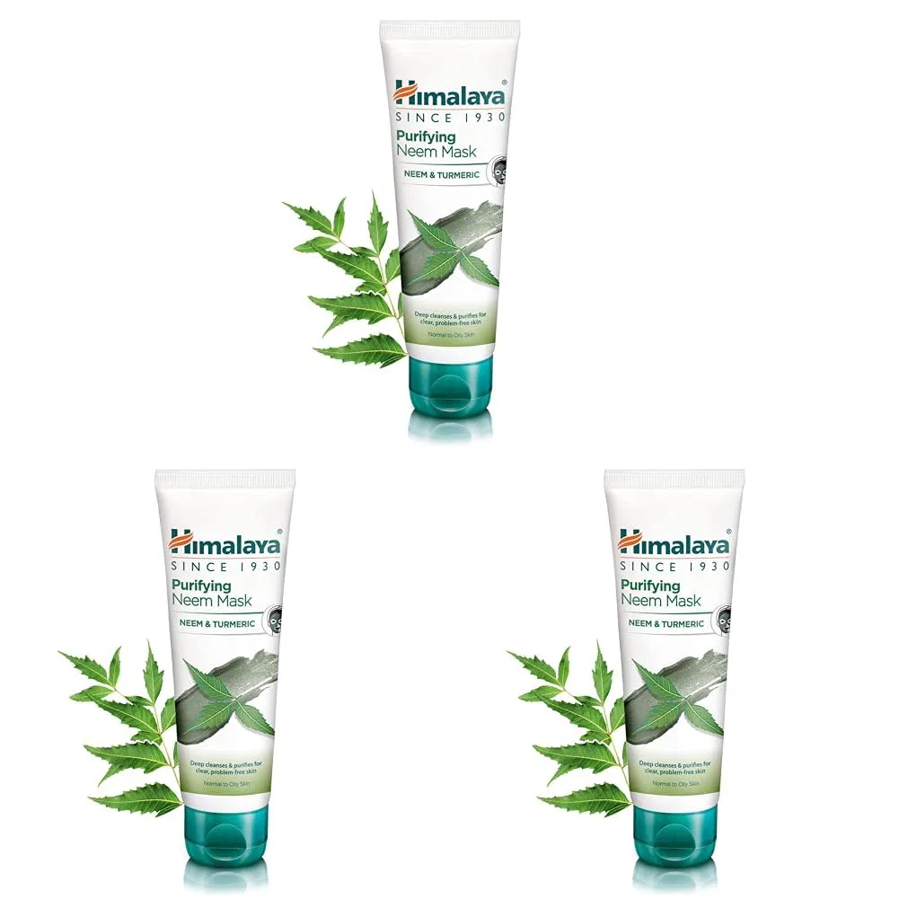 Очищающая маска для лица Himalaya Purifying Neem с нимом и куркумой, 75 мл (3 шт.) Himalaya
