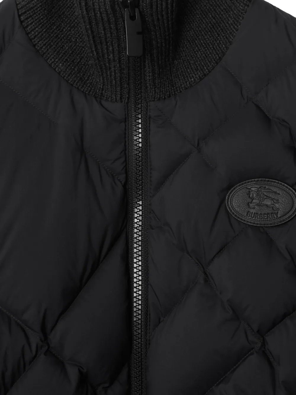 Куртка Burberry, стеганая, смесовая шерсть, черный — фото 4